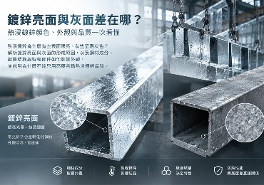 鍍鋅亮面與灰面差在哪？熱浸鍍鋅顏色、外觀與品質一次看懂｜金正豐企業